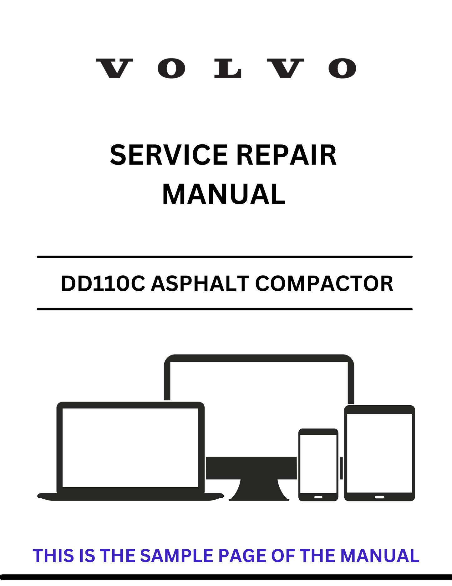 Get the Volvo DD110C Asphalt Compactor service repair manual as a PDF. This essential guide provides in-depth information for effective maintenance and repairs.