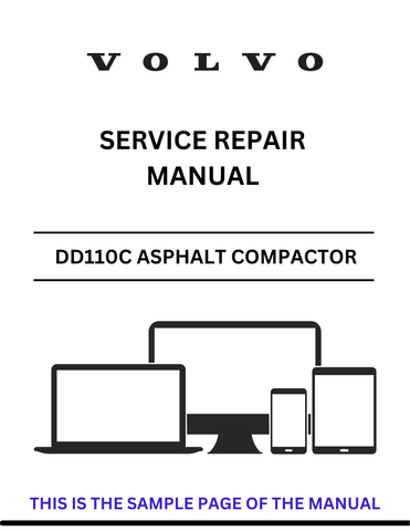 Get the Volvo DD110C Asphalt Compactor service repair manual as a PDF. This essential guide provides in-depth information for effective maintenance and repairs.