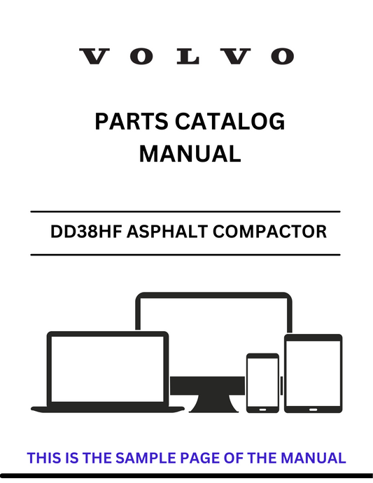Discover the comprehensive parts catalog manual for the VOLVO DD38HF Asphalt Compactor. Access the PDF file for detailed specifications and maintenance guidance.