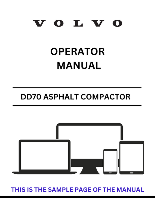 Enhance your operational efficiency with the VOLVO DD70 Asphalt Compactor Operator Manual in PDF format. This comprehensive guide provides essential information for both novice and experienced operators, ensuring you maximize the performance of your compactor.