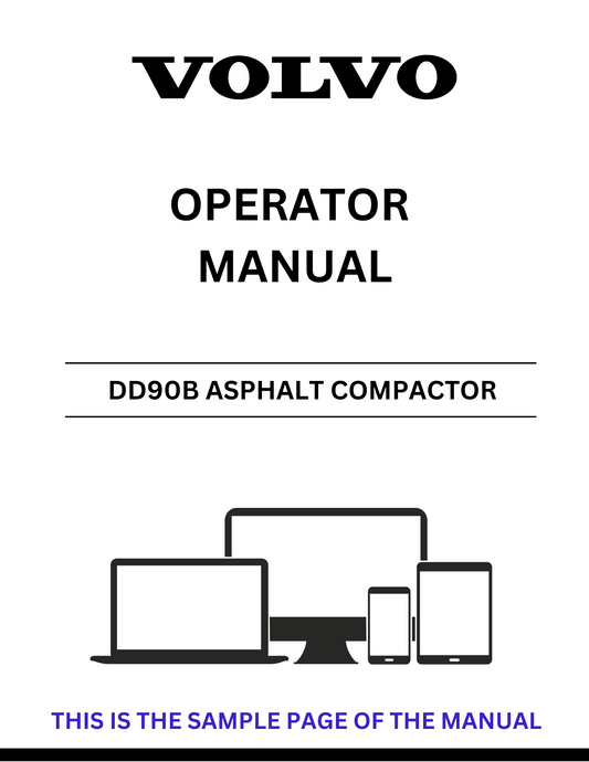 Enhance your operational efficiency with the VOLVO DD90B Asphalt Compactor Operator Manual, specifically designed for serial number 12800000. This comprehensive PDF file provides essential guidance for both novice and experienced operators, ensuring you maximize the performance of your equipment.