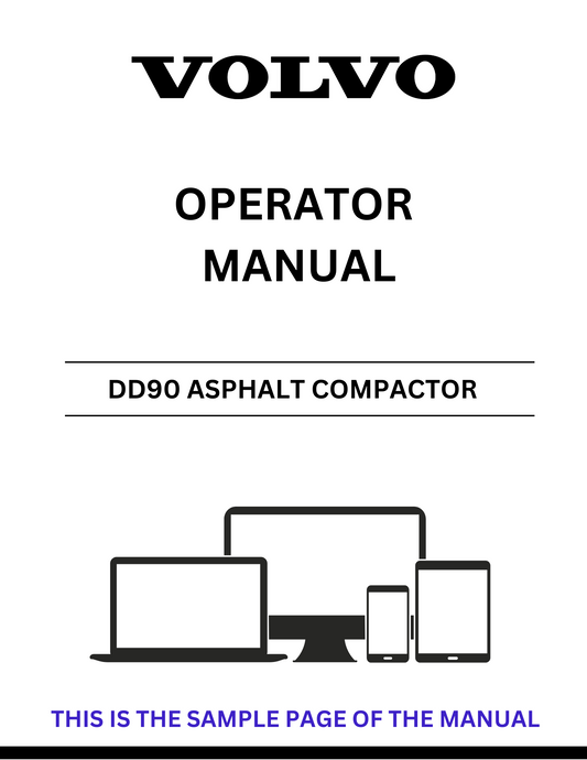 Enhance your operational efficiency with the VOLVO DD90 Asphalt Compactor Operator Manual, now available in a convenient PDF format. This comprehensive guide provides essential information for both new and experienced operators, ensuring you maximize the performance of your compactor.