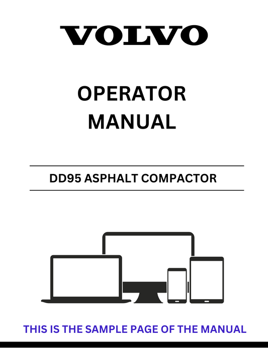 Enhance your operational efficiency with the VOLVO DD95 Asphalt Compactor Operator Manual. This comprehensive PDF file is specifically designed for the DD95 model, ensuring you have all the necessary information at your fingertips to maximize performance and safety.