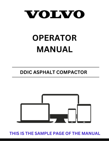 Enhance your operational efficiency with the VOLVO DDIC Asphalt Compactor Operator Manual, now available in a convenient PDF format. This comprehensive guide is designed to provide you with all the essential information needed to operate your asphalt compactor safely and effectively.