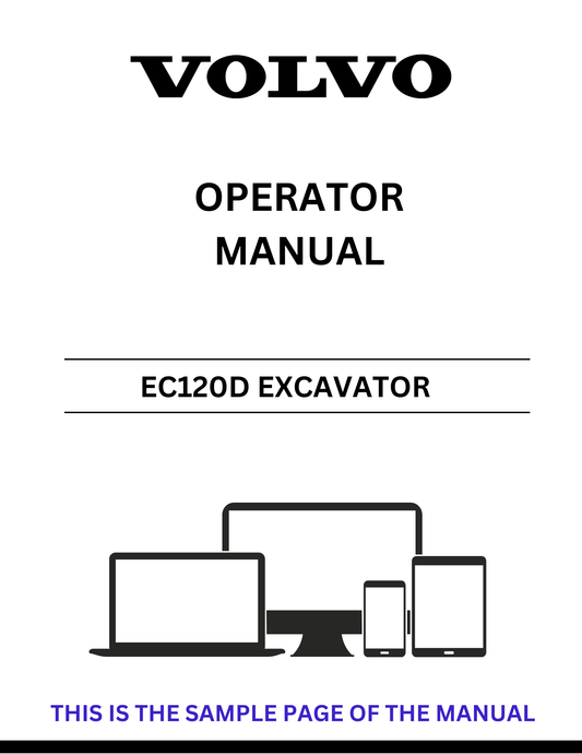 Unlock the full potential of your Volvo EC120D with our comprehensive Operator Manual in PDF format. This essential guide provides detailed instructions and insights to help you operate your excavator safely and efficiently, ensuring optimal performance on every job site.