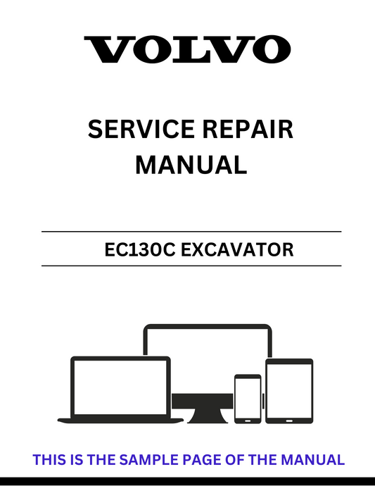 Unlock the full potential of your Volvo EC130C Excavator with our comprehensive Service Repair Manual in PDF format. This essential guide provides detailed instructions, diagrams, and troubleshooting tips to ensure your machine operates at peak performance.
