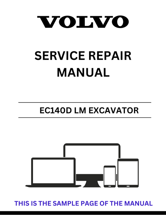 Unlock the full potential of your Volvo EC140D LM Excavator with our comprehensive Service Repair Manual in PDF format. This essential guide provides detailed instructions, diagrams, and troubleshooting tips to ensure your machine operates at peak performance.