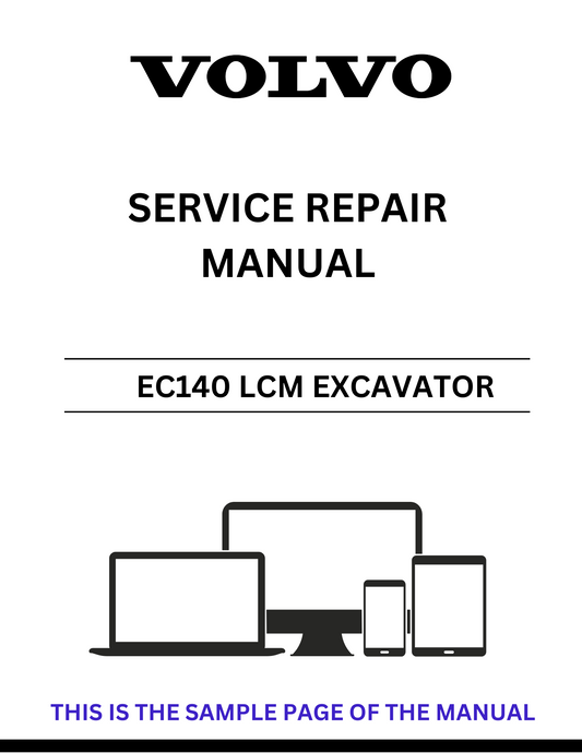Unlock the full potential of your Volvo EC140 LCM Excavator with our comprehensive Service Repair Manual in PDF format. This essential guide provides detailed instructions and diagrams, ensuring you have all the information needed for effective maintenance and repairs.
