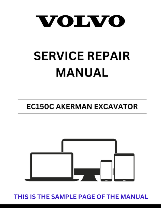 Unlock the full potential of your Volvo EC150C Akerman Excavator with our comprehensive Service Repair Manual in PDF format. This essential guide provides detailed instructions, diagrams, and troubleshooting tips to ensure your machine operates at peak performance.