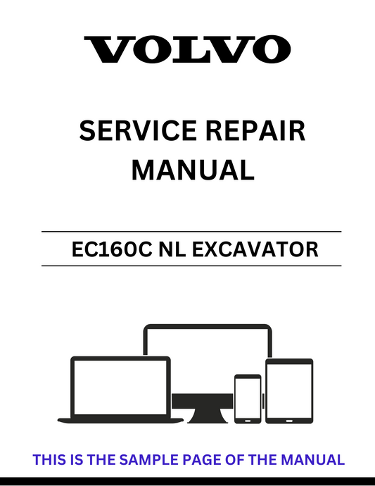  Unlock the full potential of your Volvo EC160C NL Excavator with our comprehensive Service Repair Manual in PDF format. This essential guide provides detailed instructions and diagrams, ensuring you have all the information needed for effective maintenance and repairs.