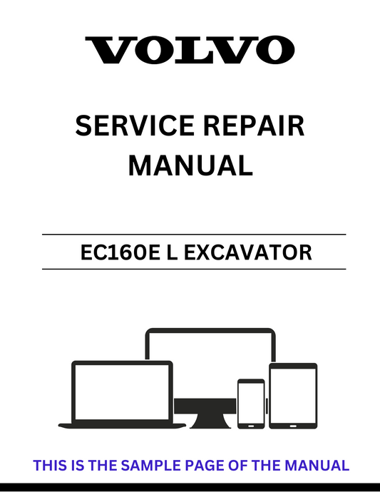 The VOLVO EC160E L Excavator Service Repair Manual is an essential resource for any technician or DIY enthusiast looking to maintain or repair this powerful machine. This comprehensive PDF file provides detailed information on the excavator's systems, components, and troubleshooting techniques, ensuring you have the knowledge needed to keep your equipment running smoothly.