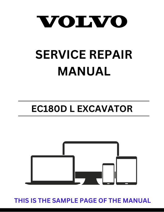 Unlock the full potential of your Volvo EC180D L Excavator with our comprehensive Service Repair Manual in PDF format. This essential guide provides detailed instructions and diagrams, ensuring you have all the information needed for effective maintenance and repairs.