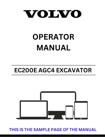 Discover the comprehensive VOLVO EC200E AGC4 Excavator Operator Manual, now available in a convenient PDF format. This essential guide provides detailed instructions and insights to help you operate your excavator safely and efficiently, ensuring optimal performance on every job site.