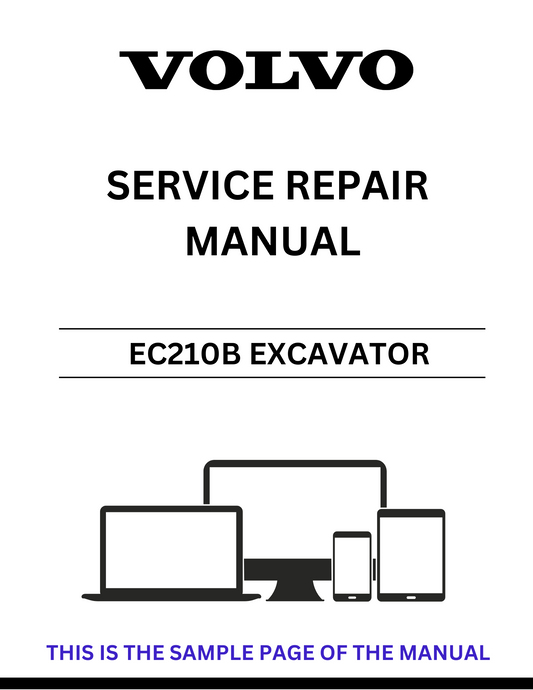 Unlock the full potential of your Volvo EC210B Excavator with our comprehensive Service Repair Manual in PDF format. This essential guide provides detailed instructions, diagrams, and troubleshooting tips to ensure your machine operates at peak performance.