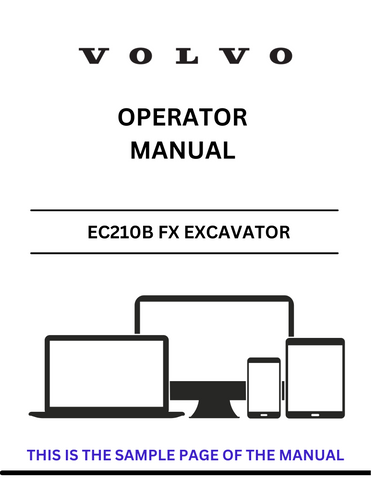 Enhance your operational efficiency with the VOLVO EC210B FX Excavator Operator Manual, now available in a convenient PDF format. This comprehensive guide is designed to provide you with all the essential information needed to operate your excavator safely and effectively.