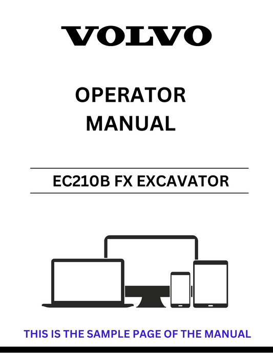 Enhance your operational efficiency with the VOLVO EC210B FX Excavator Operator Manual, now available in a convenient PDF format. This comprehensive guide is designed to provide you with all the essential information needed to operate your excavator safely and effectively.