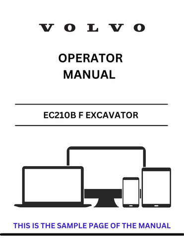 Unlock the full potential of your Volvo EC210B F Excavator with our comprehensive Operator Manual in PDF format. This essential guide provides detailed instructions and insights to help you operate your machine safely and efficiently, ensuring optimal performance on every job site.