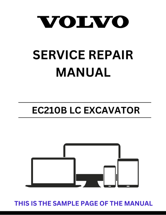 Unlock the full potential of your Volvo EC210B LC Excavator with our comprehensive Service Repair Manual in PDF format. This essential guide provides detailed instructions and diagrams, ensuring you have all the information needed for effective maintenance and repairs.