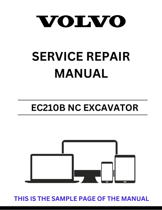  Unlock the full potential of your Volvo EC210B NC Excavator with our comprehensive Service Repair Manual in PDF format. This essential guide provides detailed instructions, diagrams, and troubleshooting tips to ensure your machine operates at peak performance.