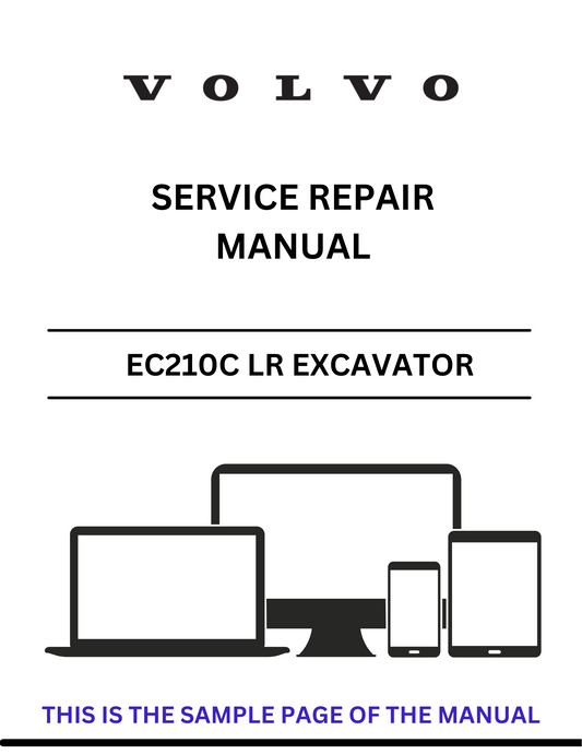 Unlock the full potential of your Volvo EC210C LR Excavator with our comprehensive Service Repair Manual in PDF format. This essential guide provides detailed instructions, diagrams, and troubleshooting tips to ensure your machine operates at peak performance.