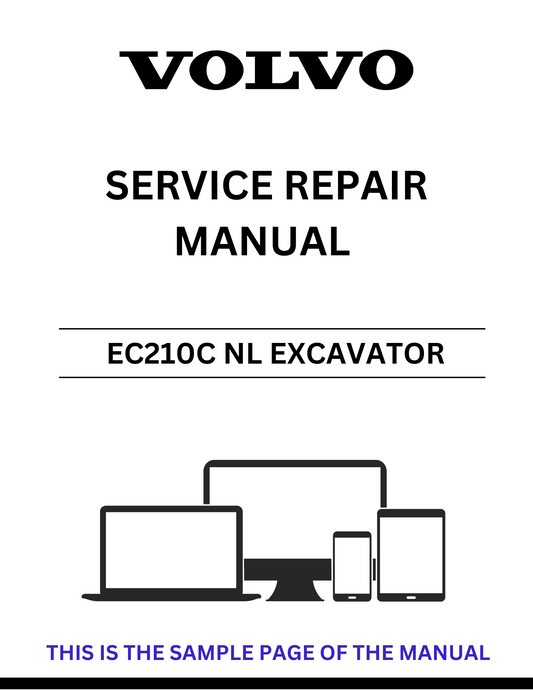 Unlock the full potential of your Volvo EC210C NL Excavator with our comprehensive Service Repair Manual in PDF format. This essential guide provides detailed instructions and diagrams, ensuring you have all the information needed for effective maintenance and repairs.