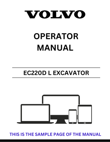 Enhance your operational efficiency with the VOLVO EC220D L Excavator Operator Manual, now available in a convenient PDF format. This comprehensive guide provides essential information for both novice and experienced operators, ensuring you can maximize the performance of your excavator.
