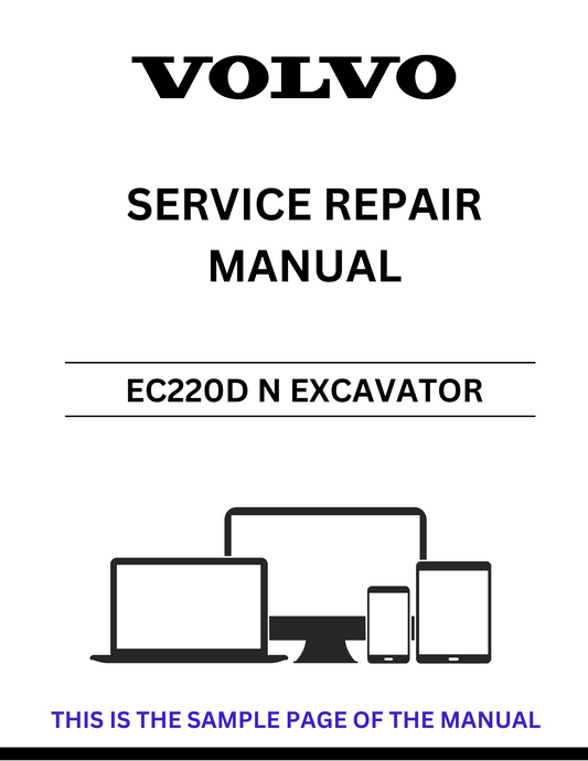 Unlock the full potential of your Volvo EC220D N Excavator with our comprehensive Service Repair Manual in PDF format. This essential guide provides detailed instructions and diagrams, ensuring you have all the information needed for effective maintenance and repairs.