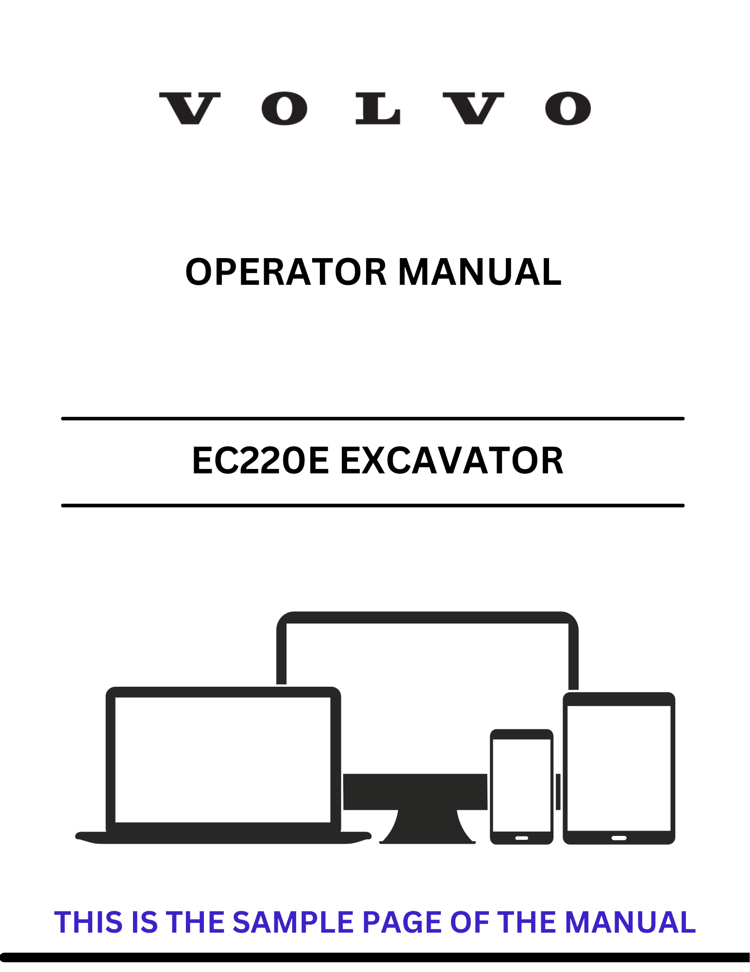  Discover the comprehensive operator manual for the VOLVO EC220E L Excavator. Download the PDF for essential guidelines and operational insights.