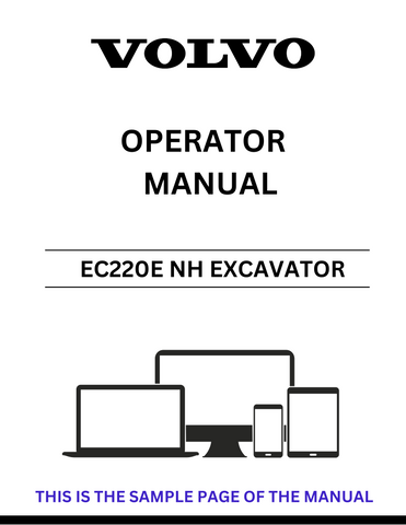 Enhance your operational efficiency with the VOLVO EC220E NH Excavator Operator Manual, now available in a convenient PDF format. This comprehensive guide is designed to provide you with all the essential information needed to operate your excavator safely and effectively.
