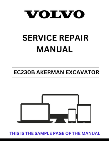 Unlock the full potential of your Volvo EC230B Akerman Excavator with our comprehensive Service Repair Manual. This PDF file is designed to provide you with detailed insights and step-by-step instructions for maintenance and repairs, ensuring your equipment operates at peak performance.