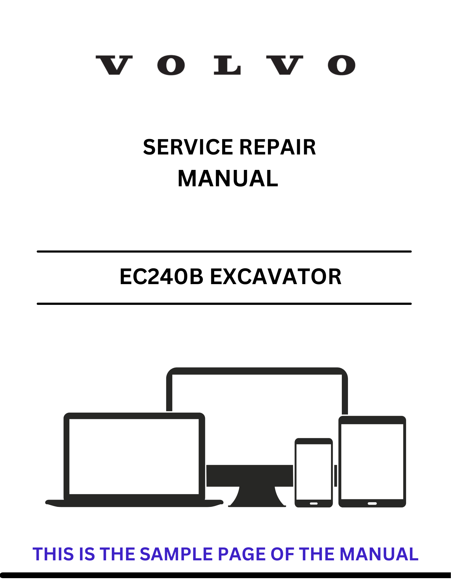 Discover the comprehensive service repair manual for the VOLVO EC240B FX Excavator. Download the PDF for expert guidance and maintenance tips.