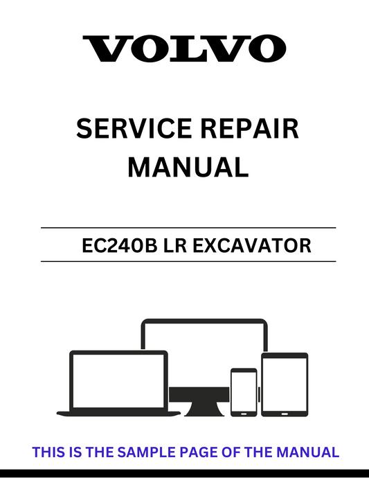 Unlock the full potential of your Volvo EC240B LR Excavator with our comprehensive Service Repair Manual in PDF format. This essential guide provides detailed instructions and diagrams, ensuring you have all the information needed for effective maintenance and repairs.