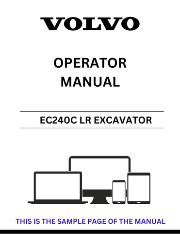 Enhance your operational efficiency with the VOLVO EC240C LR Excavator Operator Manual, now available in a convenient PDF format. This comprehensive guide provides essential information for both novice and experienced operators, ensuring you can maximize the performance of your excavator.