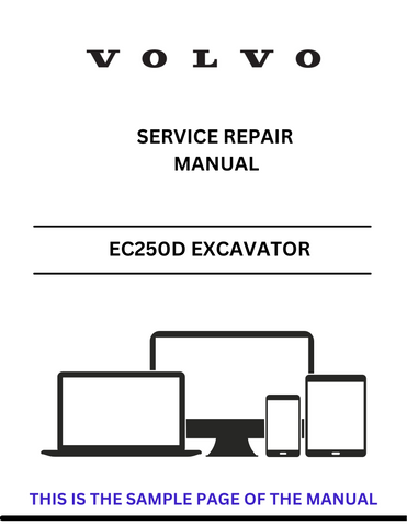 Discover the comprehensive service repair manual for the Volvo EC250D Excavator. Download the PDF file for expert guidance and maintenance tips.