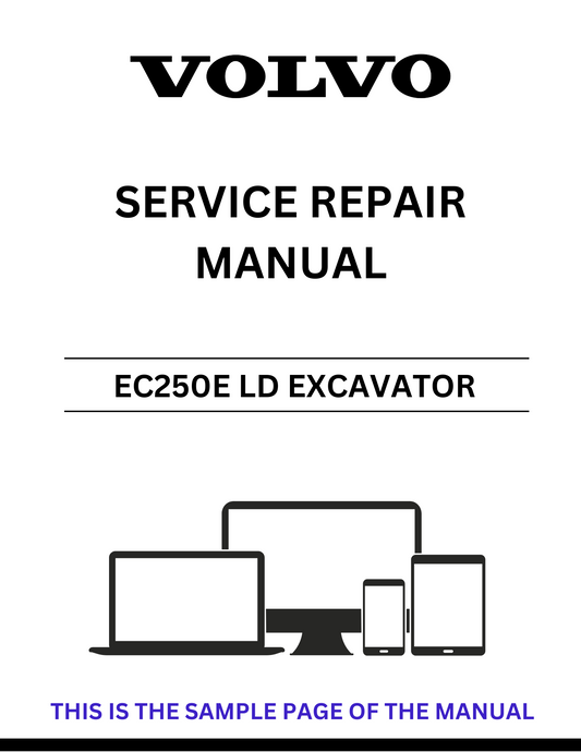 Unlock the full potential of your Volvo EC250E LD Excavator with our comprehensive Service Repair Manual in PDF format. This essential guide provides detailed instructions, diagrams, and troubleshooting tips to ensure your machine operates at peak performance.