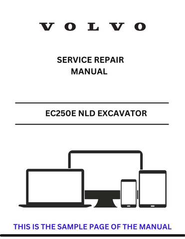 Discover the comprehensive service repair manual for the VOLVO EC250E NLD Excavator. Download the PDF file for expert guidance and maintenance tips.