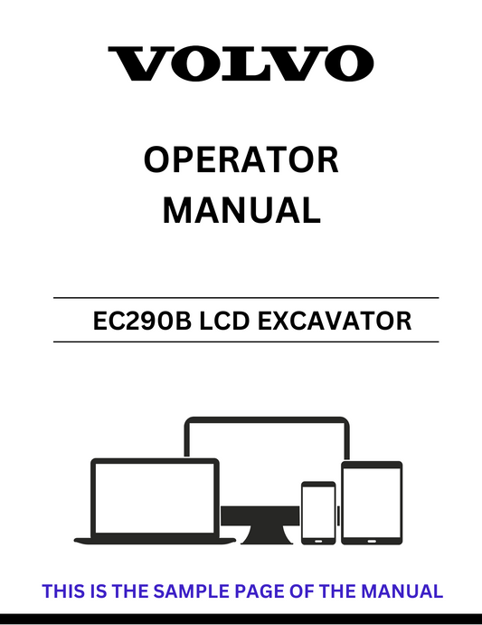 Enhance your operational efficiency with the VOLVO EC290B LCD Excavator Operator Manual, now available in a convenient PDF format. This comprehensive guide is designed to provide you with all the essential information needed to operate your excavator safely and effectively.
