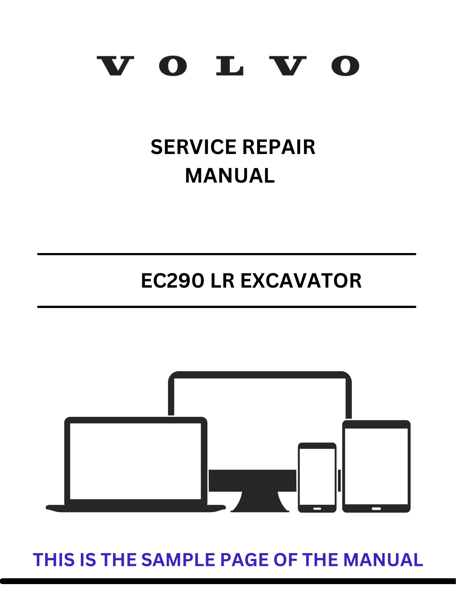 Discover the comprehensive service repair manual for the VOLVO EC290 LR Excavator. Download the PDF file for expert guidance and maintenance tips.