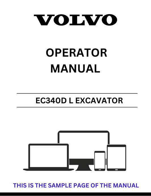 Unlock the full potential of your Volvo EC340D L Excavator with our comprehensive Operator Manual in PDF format. This essential guide provides detailed instructions and insights to help you operate your machine safely and efficiently, ensuring optimal performance on every job site.