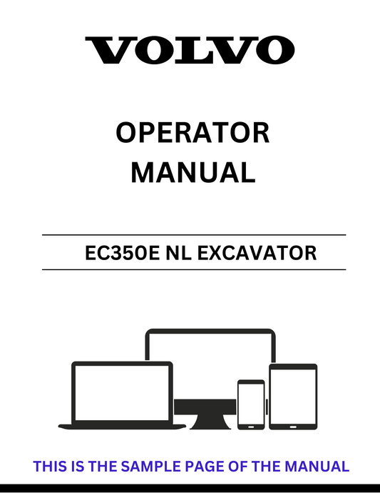  Unlock the full potential of your Volvo EC350E NL Excavator with our comprehensive Operator Manual in PDF format. This essential guide provides detailed instructions and insights to help you operate your machine safely and efficiently, ensuring optimal performance on every job site.