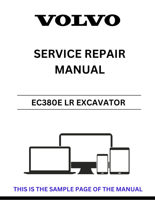  Unlock the full potential of your Volvo EC380E LR Excavator with our comprehensive Service Repair Manual in PDF format. This essential guide provides detailed instructions and diagrams, ensuring you have all the information needed for effective maintenance and repairs.
