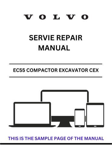 Unlock the full potential of your Volvo EC55 Compactor Excavator with our comprehensive Service Repair Manual. This PDF file is designed to provide you with detailed insights and step-by-step instructions for maintenance and repairs, ensuring your equipment operates at peak performance.