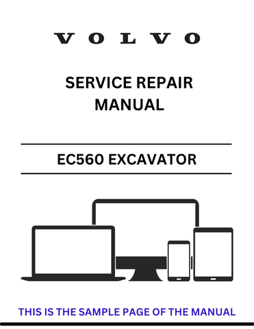 Access the Volvo EC560 Excavator service repair manual in PDF format. Ensure optimal performance with detailed instructions and maintenance guidelines.