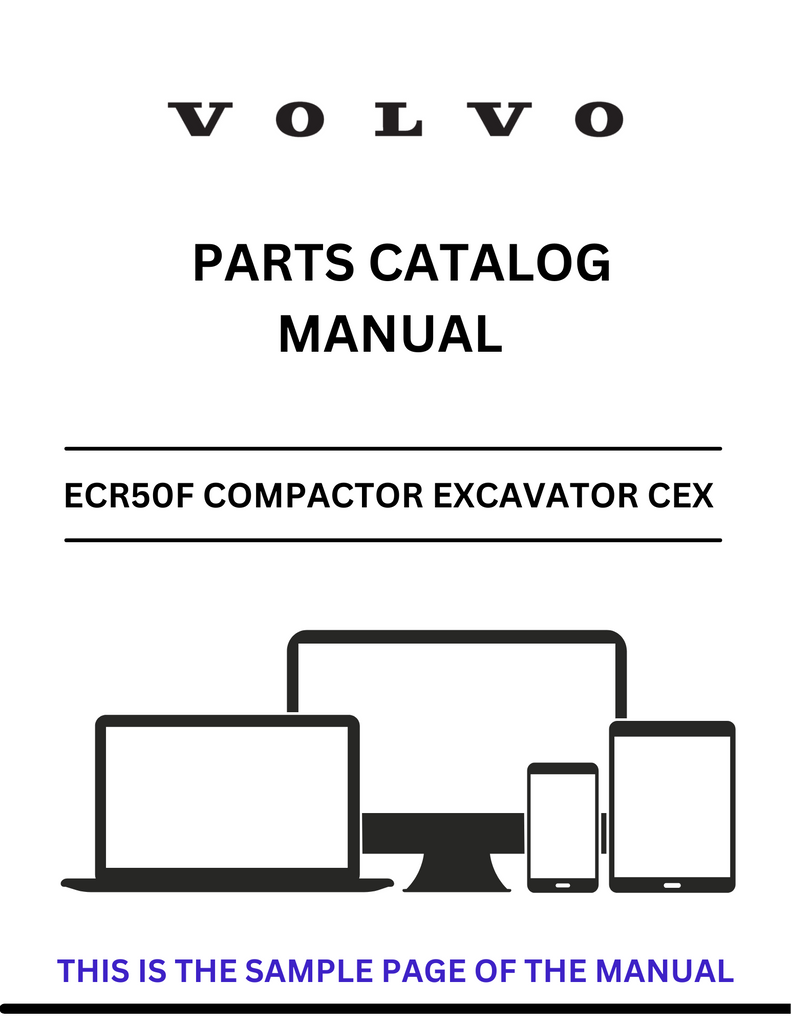 Discover the comprehensive VOLVO ECR50F Compactor Excavator CEX Parts ...