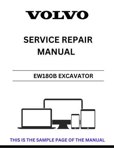 Unlock the full potential of your Volvo EW180B Excavator with our comprehensive Service Repair Manual in PDF format. This essential guide provides detailed instructions, diagrams, and troubleshooting tips to ensure your machine operates at peak performance.
