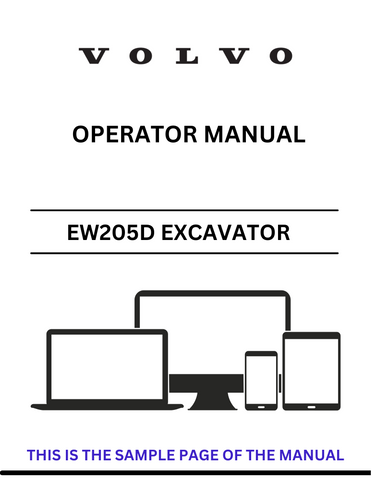 Discover the comprehensive operator manual for the VOLVO EW205D Excavator. Download the PDF for essential guidelines and operational insights.