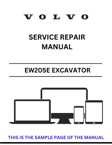 Access the VOLVO EW205E Excavator service repair manual in PDF format. Ensure optimal performance with detailed instructions and maintenance guidelines.
