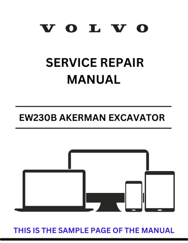 Unlock the full potential of your Volvo EW230B Akerman Excavator with our comprehensive Service Repair Manual. This PDF file is designed to provide you with detailed insights and step-by-step instructions for maintenance and repairs, ensuring your equipment operates at peak performance.
