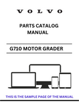  Discover the comprehensive parts catalog manual for the VOLVO G710 VHP motor grader. Access the PDF file for detailed specifications and components.