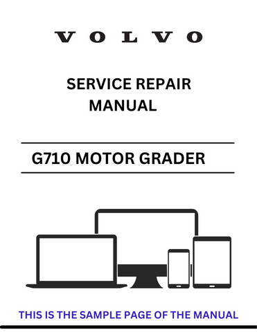 Access the VOLVO G710 VHP Motor Grader service repair manual in PDF format. Ensure optimal performance with expert maintenance and repair instructions.